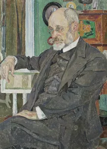 Wilhelmson Carl Prints: Nils Kreuger, 1858-1930, artist, 1924. Creator: Carl Wilhelmson