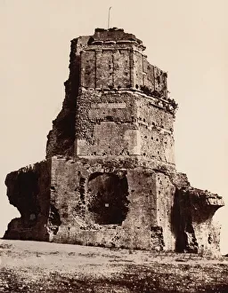 édouard Baldus Collection: Nimes, Tour Magne, 1853. Creator: Edouard Baldus