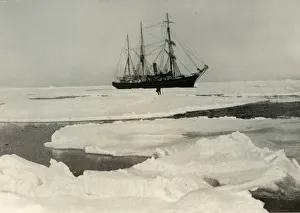 Pack Ice Prints: The Nimrod Pushing Her Way Through More Open Pack, c1908, (1909)
