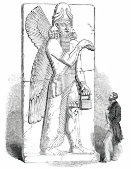 Babylonia Prints: Nimroud Sculptures at the British Museum - Colossal Figure of Winged Man or Divinity