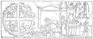 Babylonia Prints: Nimroud Sculptures, just received at the British Museum - Supposed Kitchen and Pavilion