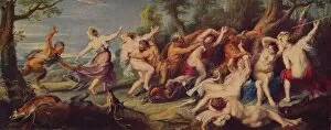 Augusto L Mayer Gallery: Ninfas Sorprendidas Por Satiros, (Diana and Nymphs Surprised by Satyrs), 1639-1640, (c1934)
