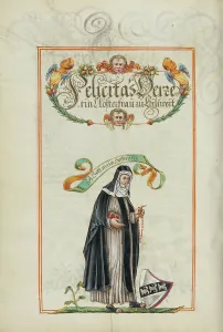 Genealogy Prints: The Ninth Generation, Felicitas Derrer, about 1626-1711. Creator: Unknown