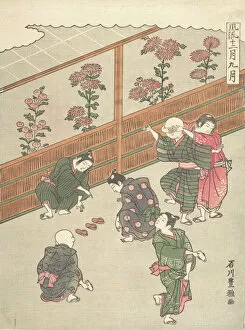 Polychrome Collection: The Ninth Month, ca. 1767. Creator: Ishikawa Toyomasa