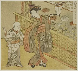 Koryusai Isoda Prints: The Ninth Month (Kikuzuki), from the series Fashionable Twelve Months (Furyu... c