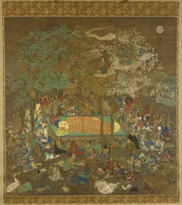 Thanka Collection: Nirvana of the Buddha, Early 14th century. Artist: Anonymous