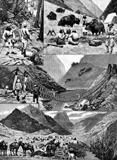 Pulley Prints: The Niti Field Force on the Thibet Frontier - sketches by Major C