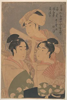 Kitagawa 1753 1806 Prints: The Niwaka Performers, c. 1795. Artist: Utamaro, Kitagawa (1753-1806)