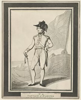 Naval Uniform Gallery: No. 10: Captain of Marines, February 15, 1799. Creator: Henri Merke
