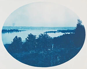 Cyanotype Collection: No. 139a. Head of Niota Chute with Closing Dam [near Fort Madison, Iowa], 1885