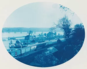 Cyanotype Collection: No. 155a. Lower Lock Des Moines Rapids Canal, 1891. Creator: Henry Bosse