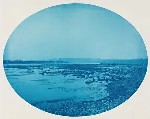 Cyanotype Collection: No. 21. Rocks and Dam below Frenchmans Bar (Low Water), 1889. Creator: Henry Bosse