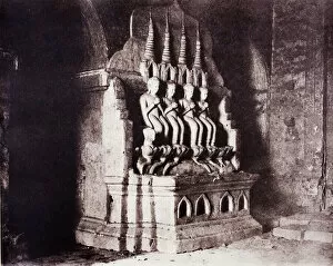 No. 23. Pugahm Myo [Pagan]. Figures in Damayangyee Pagoda [Dhamma-yan-gyi]