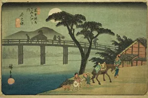 Nakasendo Prints: No. 28: Nagakubo, from the series Sixty-nine Stations of the Kisokaido (Kisokaido)