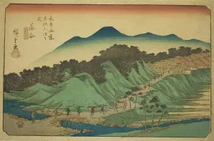 Downhill Prints: No. 45: Ochiai, from the series Sixty-nine Stations of the Kisokaido (Kisokaido)