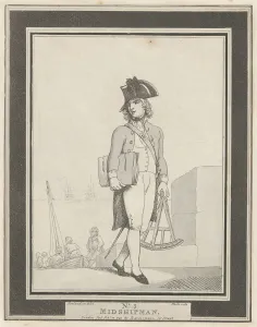 Naval Uniform Gallery: No. 5: Midshipman, February 15, 1799. Creator: Henri Merke