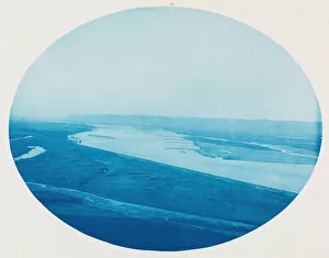 Cyanotype Collection: No. 88. Wingdams below Winona, Minnesota, 1889. Creator: Henry Bosse