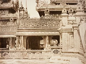 Timber Gallery: No. 92. Amerapoora. Another part of the Balcony of Kyoung No. 86 [Maha-too-lo-Bounghian