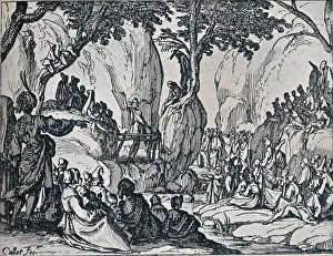 Callote Prints: No. III. -St. John Preaching, 1635, (1924). Artist: Jacques Callot