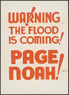 Floods Prints: Noah, [193-]. Creator: Unknown