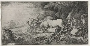 Noah and the Animals Entering the Ark, 1650-1655. Creator: Giovanni Benedetto Castiglione (Italian