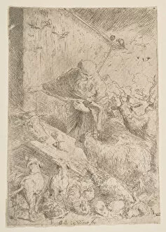Noahs Ark Gallery: Noah letting the animals into the ark, ca. 1630. Creator: Giovanni Benedetto Castiglione