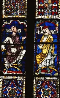 Ancestor Collection: Noah and Terah, late 12th century, Canterbury Cathedral, Kent, 20th century. Artist: CM Dixon