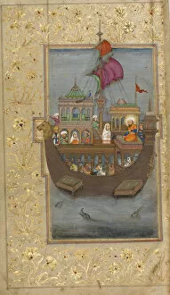 The Deluge Gallery: Noah?s Ark, 17th century. Artist: Indian Art