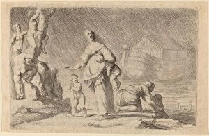 Noahs Ark Gallery: Noahs Ark and the Flood, 1634. Creator: Willem Basse