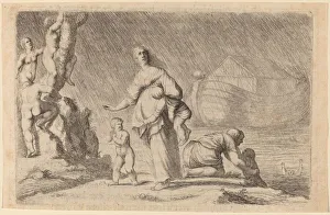 Noah Prints: Noahs Ark and the Flood, 1634. Creator: Willem Basse