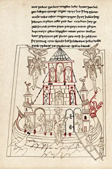Noahs Ark Gallery: Noahs Ark in the form of a Viking ship with dragon prow, 10th century