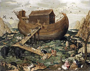 Ararat Gallery: The Noahs Ark on Mount Ararat, 1570. Artist: De Myle, Simon (active ca. 1570)