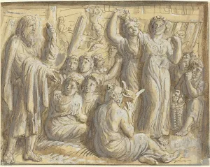 Noah Prints: Noah's Warning about the Coming Flood Goes Unheeded. Creator: Luigi Ademollo