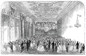 Viscount Collection: The Nobilitys Ball, in the Banqueting-Room of Harewood House, 1845. Creator: Unknown