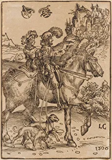 Noble couple riding out to hunt, 1506. Creator: Cranach, Lucas, the Elder (1472-1553)