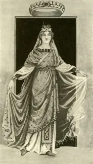 Veil Prints: A Noble Lady of the Sixth Century, A. D. 1924. Creator: Herbert Norris