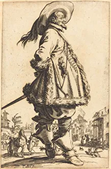 Hands Behind Back Gallery: Noble Man with Mantle Trimmed in Fur, Holding his Hands Behind his Back, c. 1620 / 1623