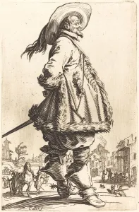 Noble Man with Mantle Trimmed in Fur, Holding his Hands Behind his Back, c. 1620 / 1623