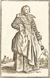 Callot Jacques Collection: Noble Woman with Large Collar. Creator: Unknown