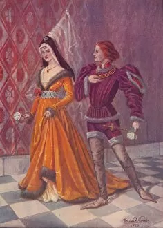 King Edward Iv Gallery: A Nobleman and Lady, 1926. Artist: Herbert Norris