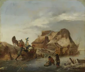 Philips Wouwerman Prints: A Nobleman's Sleigh on the Ice, c.1646-1646. Creator: Philip Wouverman