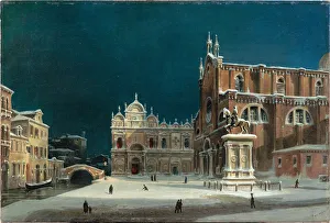 Laguna Veneta Prints: A noctural view of Campo dei Santi Giovanni e Paolo