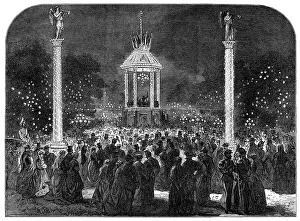 Festivities Prints: Nocturnal Fête at Florence in honour of the Marriage of the Crown Prince of Italy