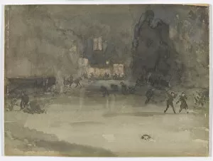 Nocturne: Amsterdam in Winter, 1882. Creator: James Abbott McNeill Whistler