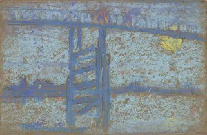Images Dated 23rd August 2021: Nocturne: Battersea Bridge, 1872-1873. Creator: James Abbott McNeill Whistler