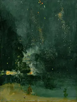 Explosion Prints: Nocturne in Black and Gold, the Falling Rocket