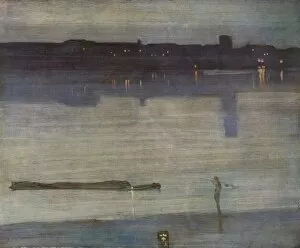 Dusk Gallery: Nocturne in Blue and Green, 1870. Creator: James Abbott McNeill Whistler (1834-1903)