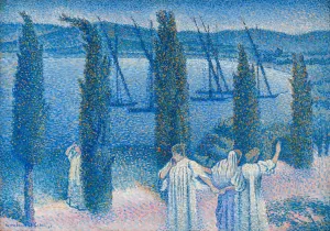 Henri Edmond 1856 1910 Prints: Nocturne with Cypresses (Nocturne aux cypres)