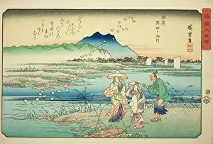 The Noda Jewel River in Mutsu Province (Mutsu Noda no Tamagawa), from the series Si... c. 1835/37. Creator: Ando Hiroshige. The Noda Jewel River in Mutsu Province (Mutsu Noda no Tamagawa), from the series Si... c. 1835/37