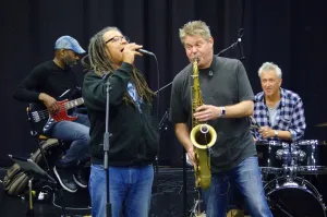 Noel McCalla and Derek Nash (Sax), Hawth, Crawley, West Sussex, 5 Oct 2018. Creator